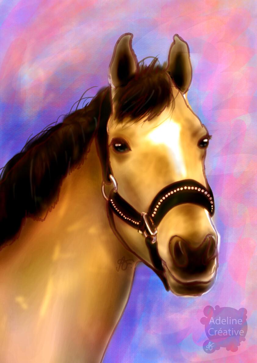 Adeline edouard portrait fond aquarelle bd